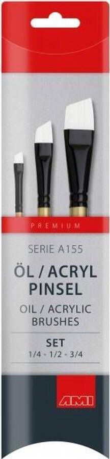 Ami Penselenset Schuin Serie A155 met korte steel
