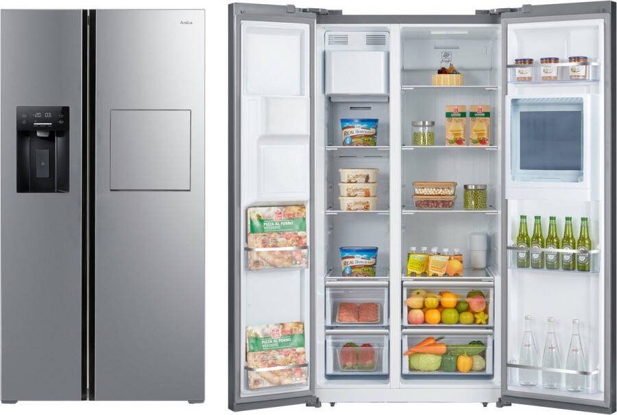 Amica AFN9561DDHX Amerikaanse koelkast SideBySide Waterdispenser