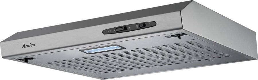 Amica AH1496S Afzuigkap 60 cm Vet+Koolstoffilter Afzuig of recirculatie Zilvergrijs