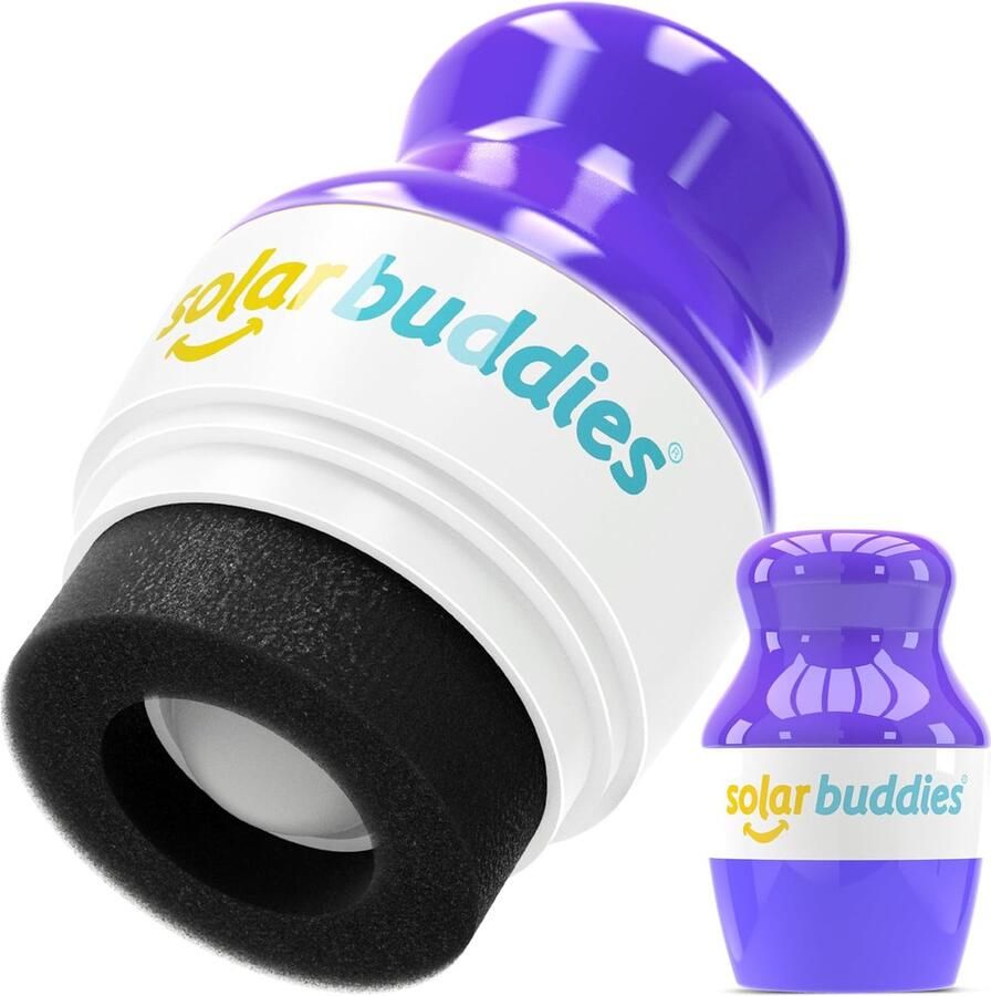 AMICI Cosmetics Solar Buddies Heather Purple Zonnebrandcrème Applicator Herbruikbare roll-on sponsapplicator voor zonnebrandcrème zonnebrand en lotion voor kinderen volwassenen en gezinnen Zonnebrand Zonnebrandroller