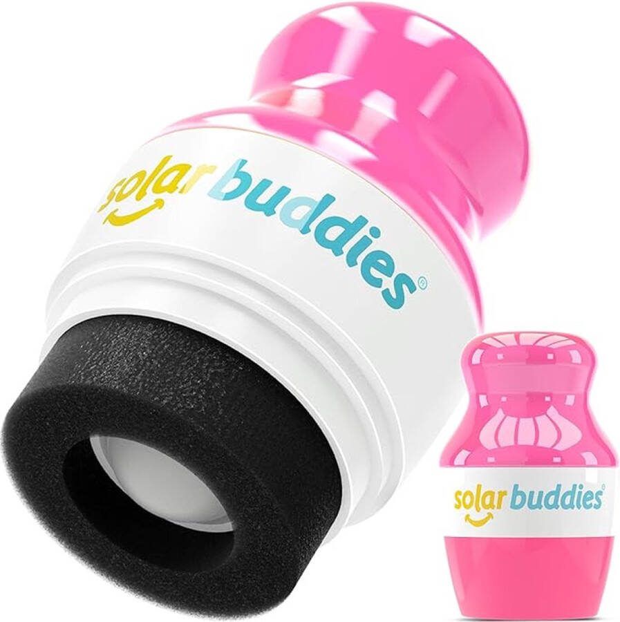 AMICI Cosmetics Solar Buddies Penelope Pink Zonnebrandcrème Applicator Herbruikbare roll-on sponsapplicator voor zonnebrandcrème zonnebrand en lotion voor kinderen volwassenen en gezinnen Zonnebrand Zonnebrandroller