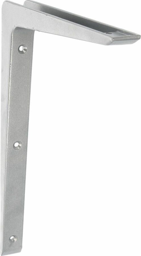 AMIG Plankdrager planksteun aluminium gelakt zilvergrijs H300 x B200 mm boekenplank steunen