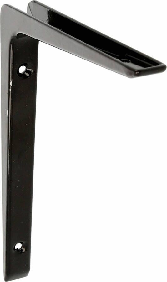 AMIG Plankdrager planksteun aluminium gelakt zwart H150 x B100 mm boekenplank steunen