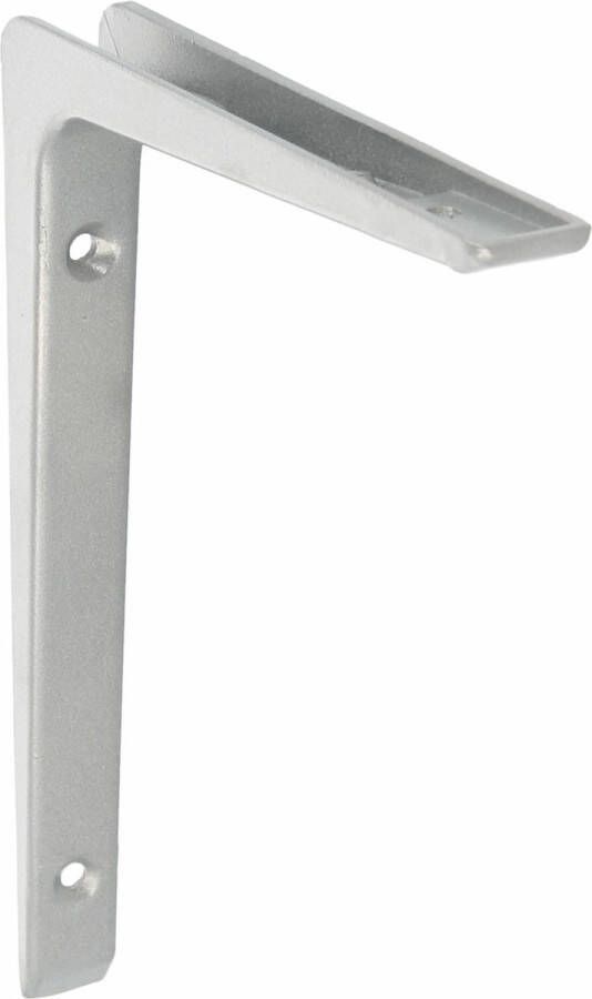 AMIG Plankdrager planksteun aluminium gelakt zilvergrijs H200 x B150 mm boekenplank steunen