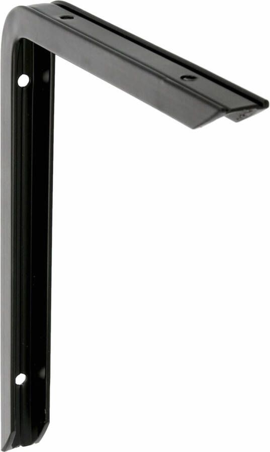 AMIG Plankdrager planksteun aluminium gelakt zwart H120 x B80 mm max gewicht 75 kg boekenplank steunen