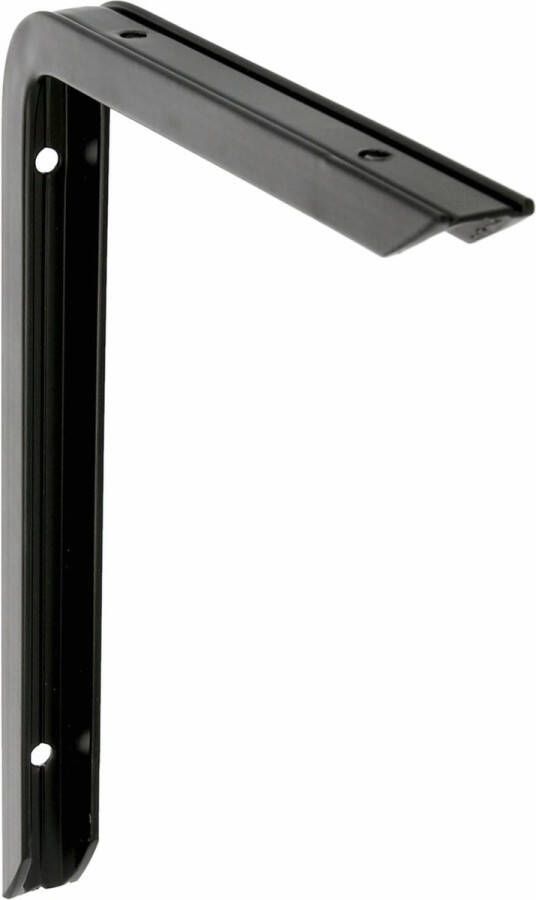 AMIG Plankdrager planksteun aluminium gelakt zwart H150 x B100 mm max gewicht 90 kg boekenplank steunen
