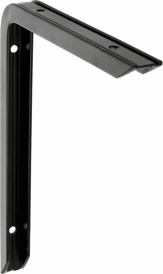 AMIG Plankdrager planksteun aluminium gelakt zwart H200 x B150 mm max gewicht 60 kg boekenplank steunen