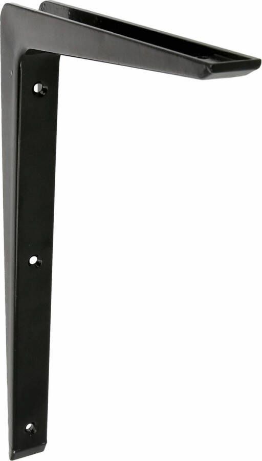 AMIG Plankdrager planksteun aluminium gelakt zwart H250 x B200 mm boekenplank steunen