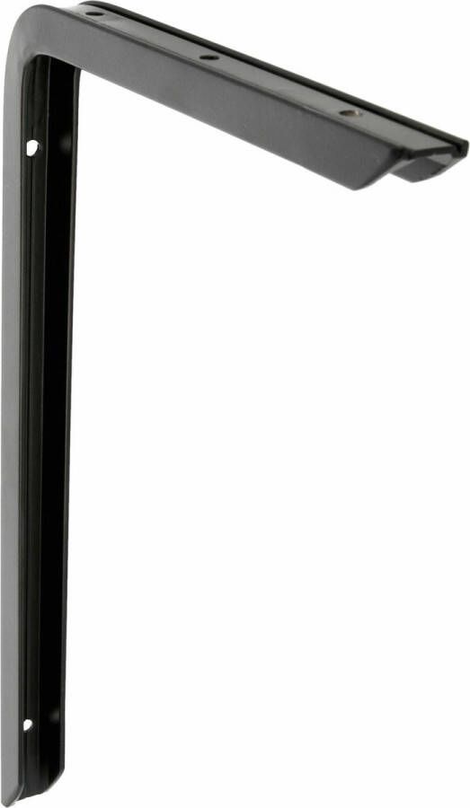 AMIG Plankdrager planksteun aluminium gelakt zwart H300 x B200 mm max gewicht 30 kg boekenplank steunen