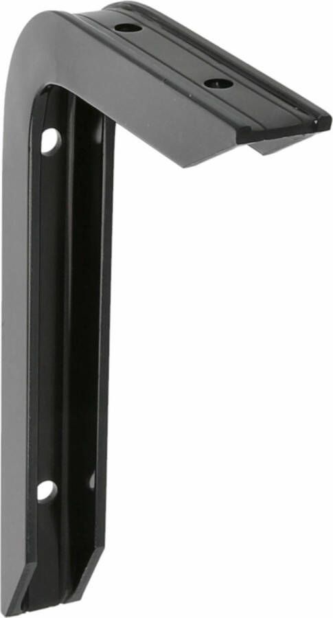 AMIG Plankdrager planksteun van aluminium gelakt zwart H200 x B150 mm heavy support boekenplank steunen