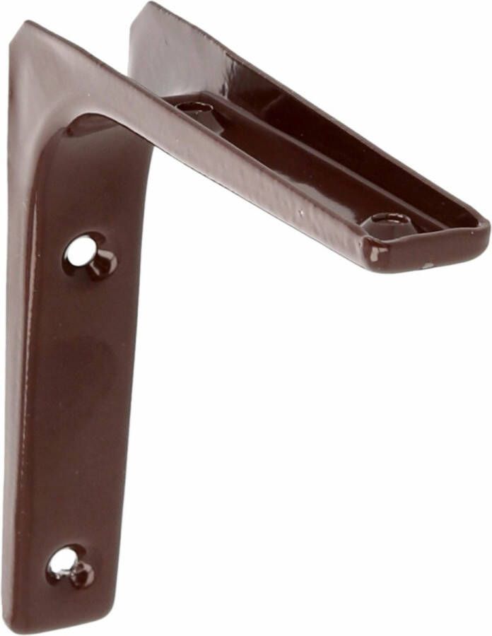 AMIG Plankdrager planksteun van metaal gelakt bruin H125 x B125 mm boekenplank steunen