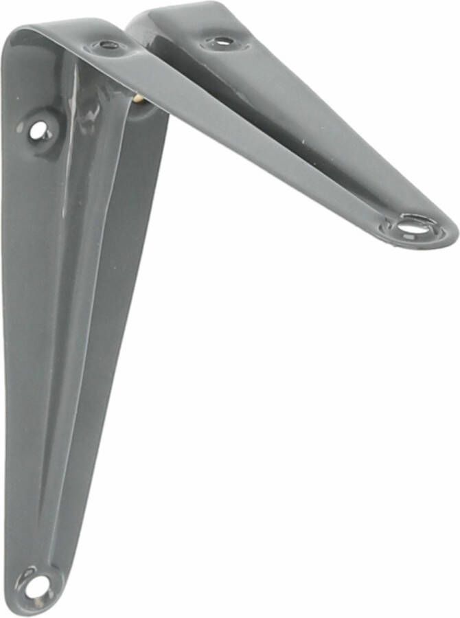 AMIG Plankdrager planksteun van metaal gelakt grijs 150 x 125 mm Plankdragers