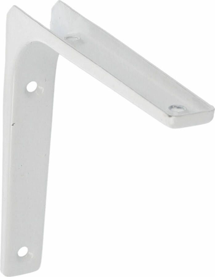 AMIG Plankdrager planksteun van metaal gelakt wit H150 x B200 mm boekenplank steunen
