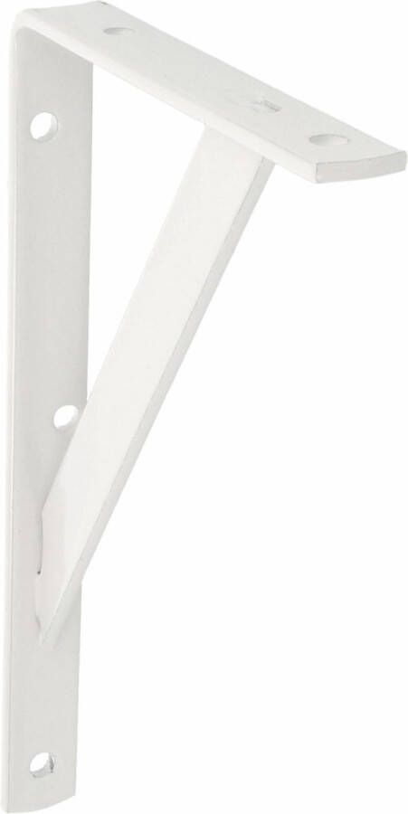 AMIG Plankdrager planksteun van metaal gelakt wit H250 x B150 mm boekenplank steunen tot 320 kg