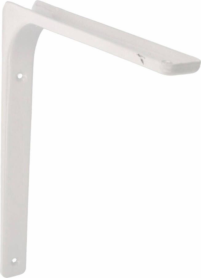 AMIG Plankdrager planksteun van metaal gelakt wit H300 x B400 mm boekenplank steunen