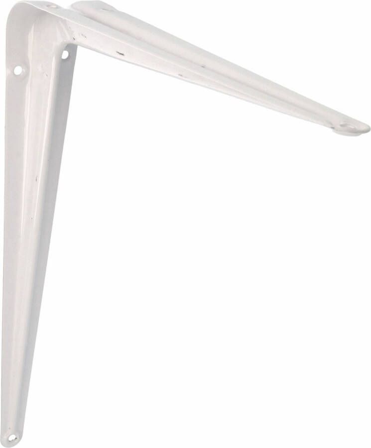 AMIG Plankdrager planksteun van metaal gelakt wit H450 x B400 mm Plankdragers