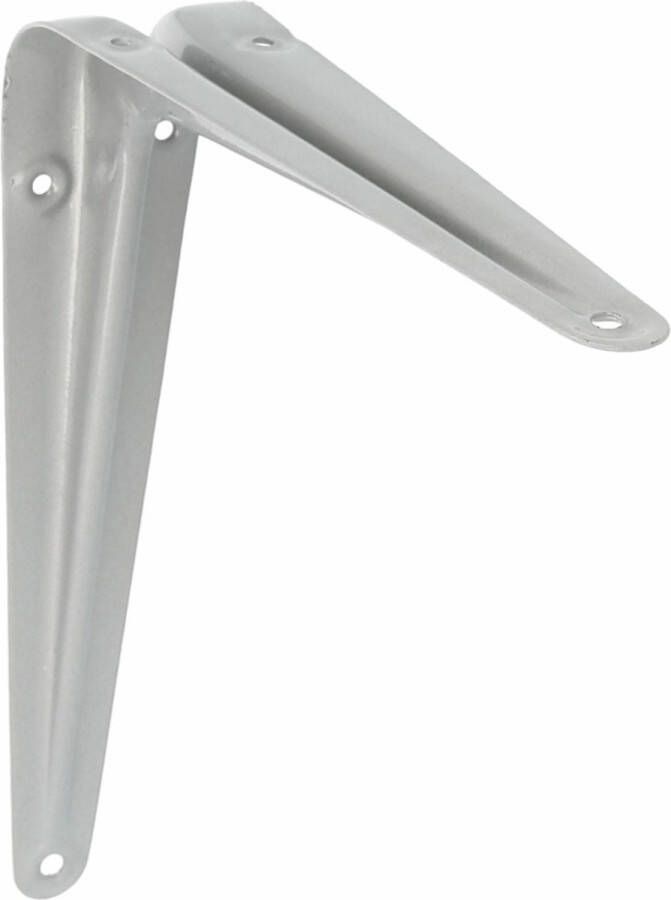 AMIG Plankdrager planksteun van metaal gelakt zilver H200 x B150 mm Plankdragers