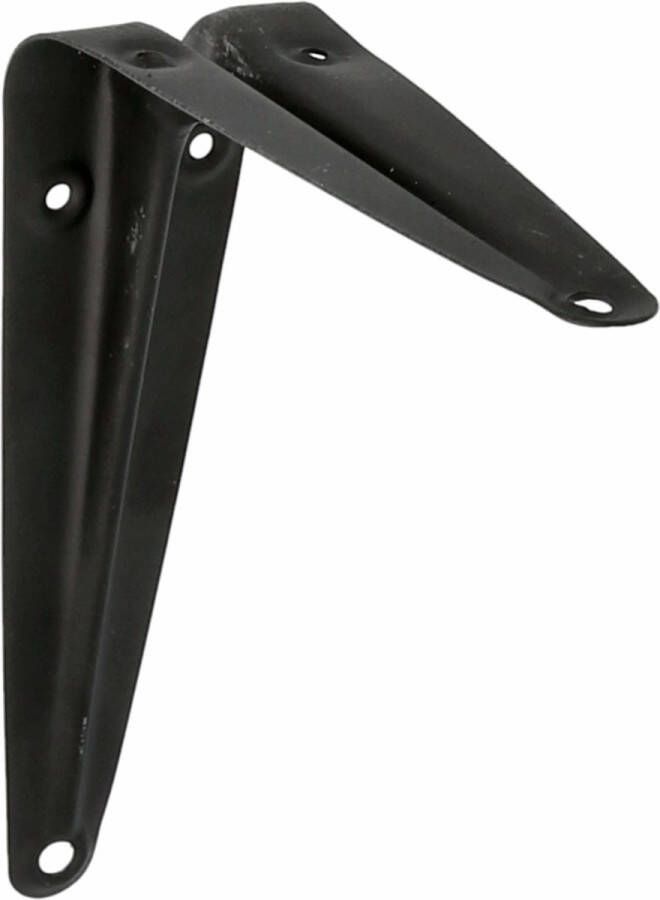 AMIG Plankdrager planksteun van metaal gelakt zwart 100 x 125 mm