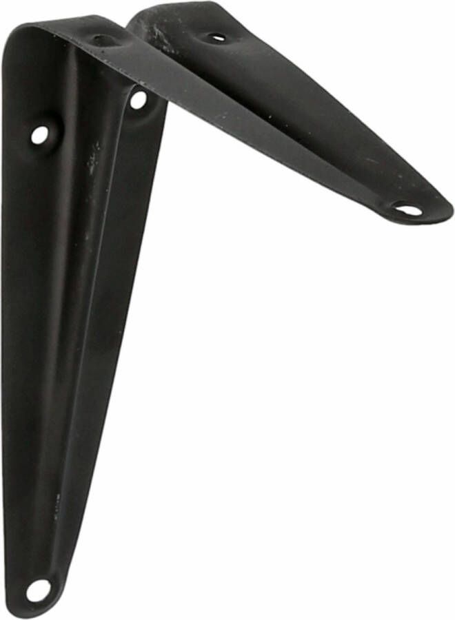 AMIG Plankdrager planksteun van metaal gelakt zwart 150 x 125 mm