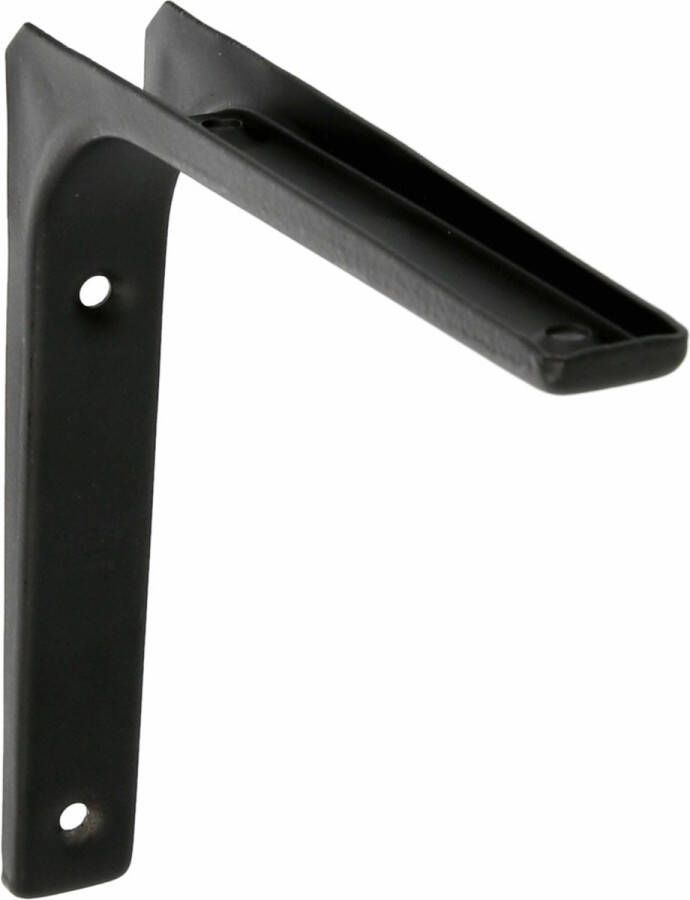 AMIG Plankdrager planksteun van metaal gelakt zwart H125 x B125 mm boekenplank steunen