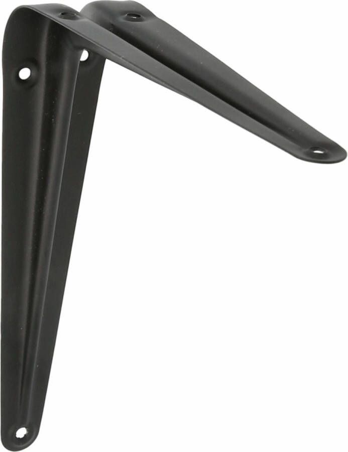 AMIG Plankdrager planksteun van metaal gelakt zwart H175 x B150 mm