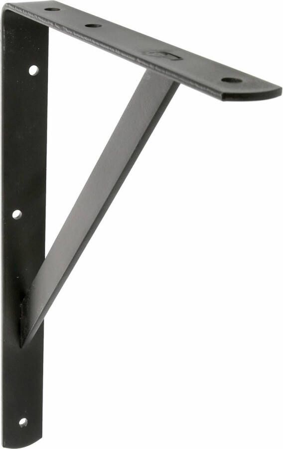 AMIG Plankdrager planksteun van metaal gelakt zwart H500 x B325 mm boekenplank steunen tot 185 kg