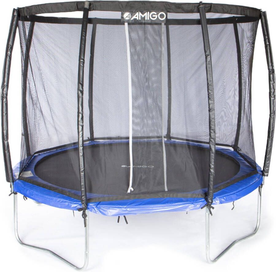 AMIGO trampoline Deluxe met veiligheidsnet 305 cm blauw
