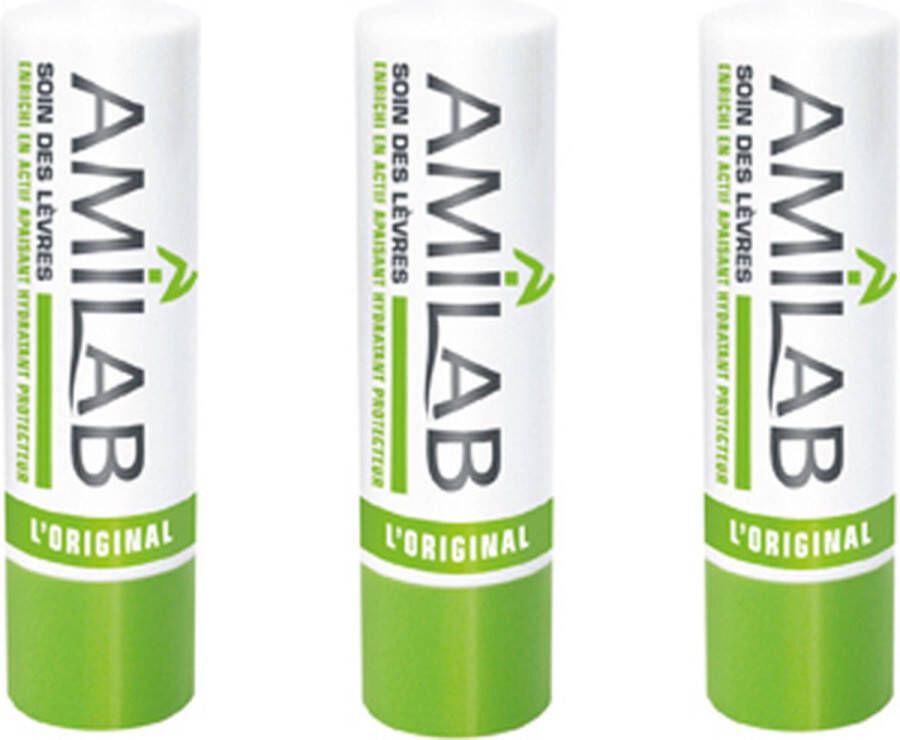 AMILAB lippenbalsem Trio 3x 3 6ml Stick Lèvres