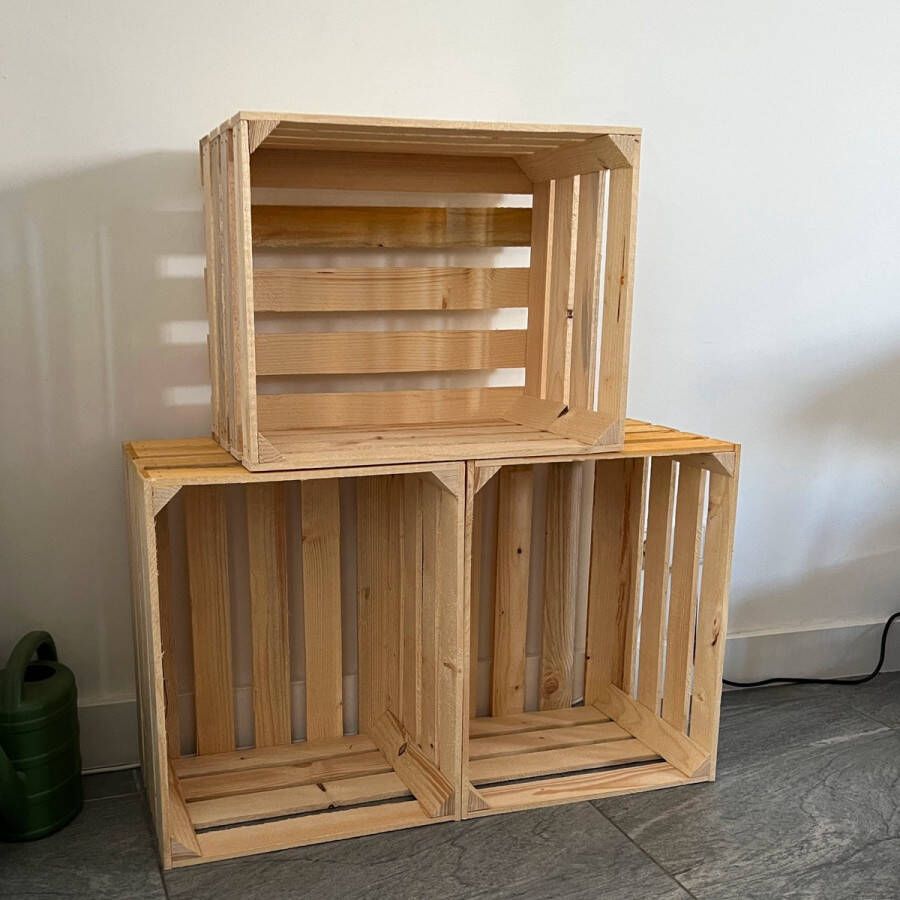 AMISHOUT 21x kist set 21 Nieuwe fruitkisten 50x40x30 Naturel