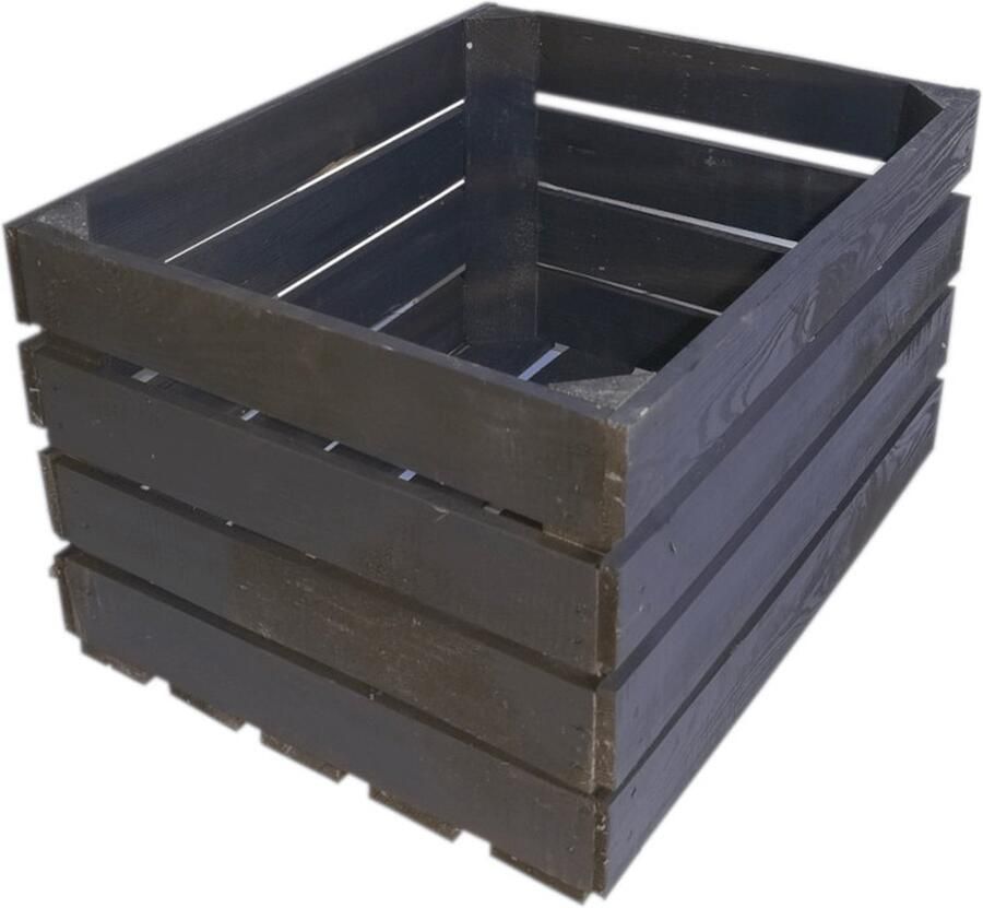 AMISHOUT 54x nieuwe antraciete fruitkist 50x40x30 cm 1x pallet kratten