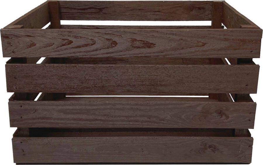 AMISHOUT Fruitkist van hout 50x40x30 cm Bruin