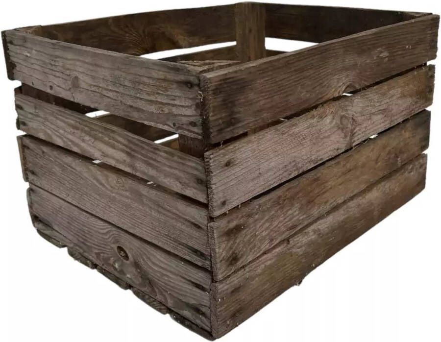 AMISHOUT Vintage Gebruikte Oude fruitkistjes 50x40x30 cm