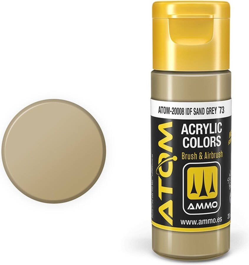 AMMO MIG 20008 ATOM IDF Sand Grey RAL73 Acryl 20ml Verf flesje