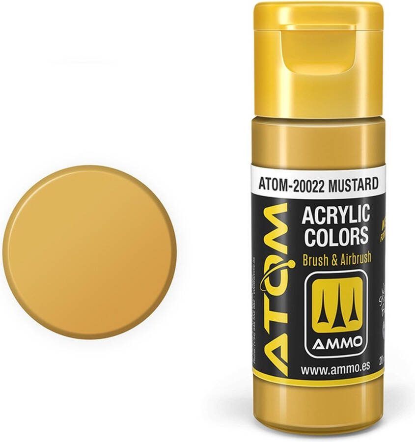 AMMO MIG 20022 ATOM Mustard Acryl 20ml Verf flesje