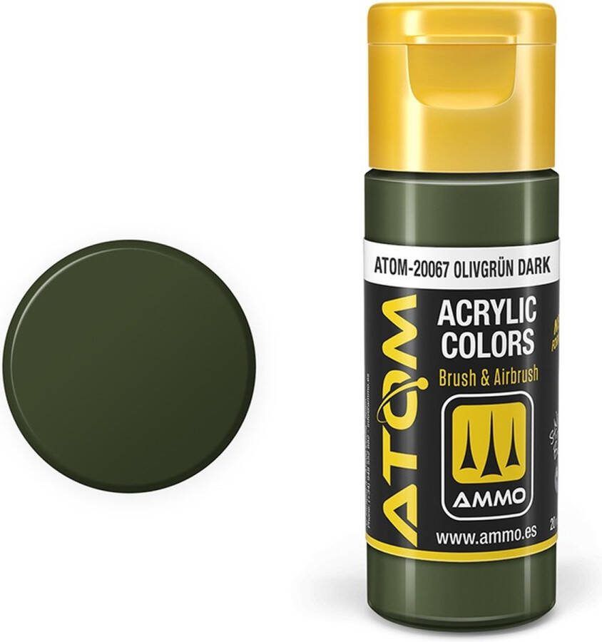 AMMO MIG 20067 ATOM Olivgrun Dark Acryl 20ml Verf flesje