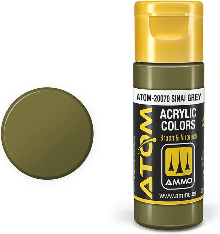 AMMO MIG 20070 ATOM Sinai Grey Acryl 20ml Verf flesje