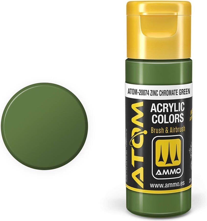AMMO MIG 20074 ATOM ZINC Chromate Green Acryl 20ml Verf flesje