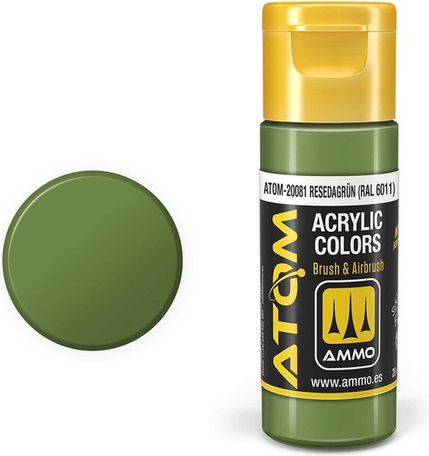 AMMO MIG 20081 ATOM Resedagrun RAL6011 Acryl 20ml Verf flesje
