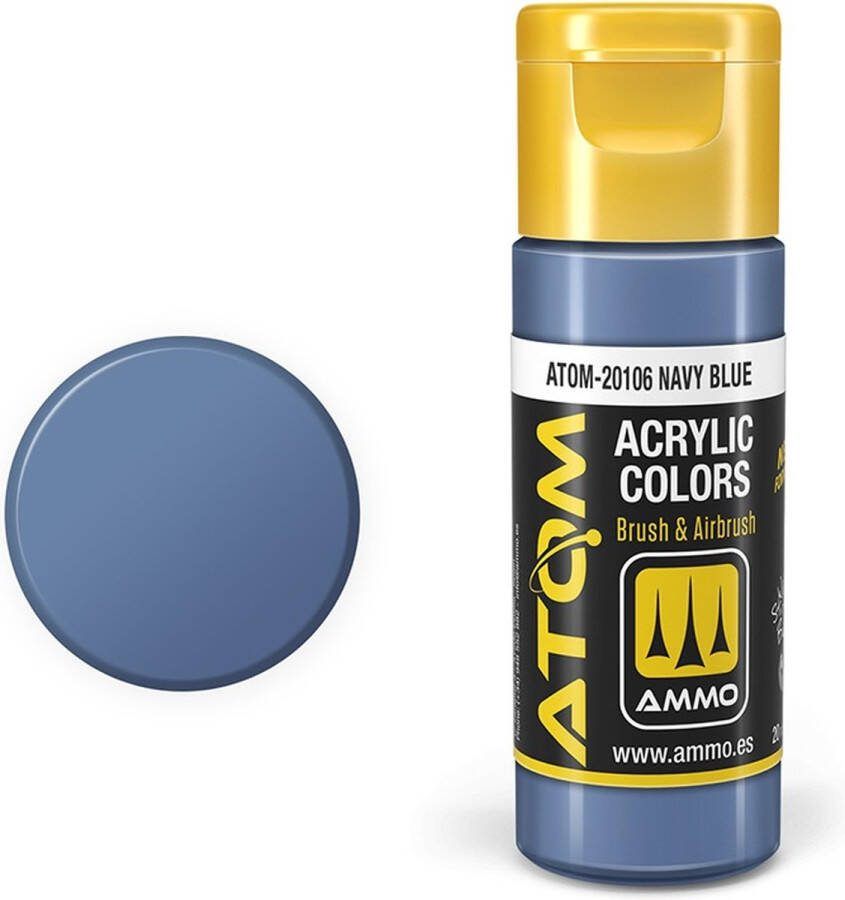 AMMO MIG 20106 ATOM Navy Blue Acryl 20ml Verf flesje