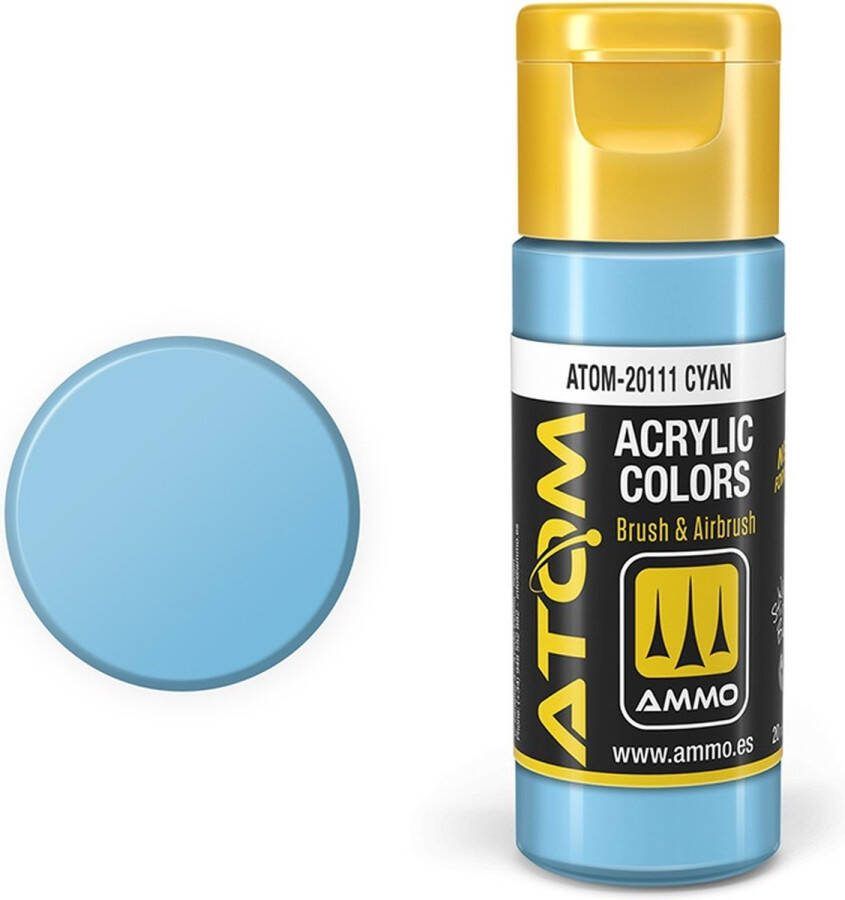 AMMO MIG 20111 ATOM Cyan Acryl 20ml Verf flesje