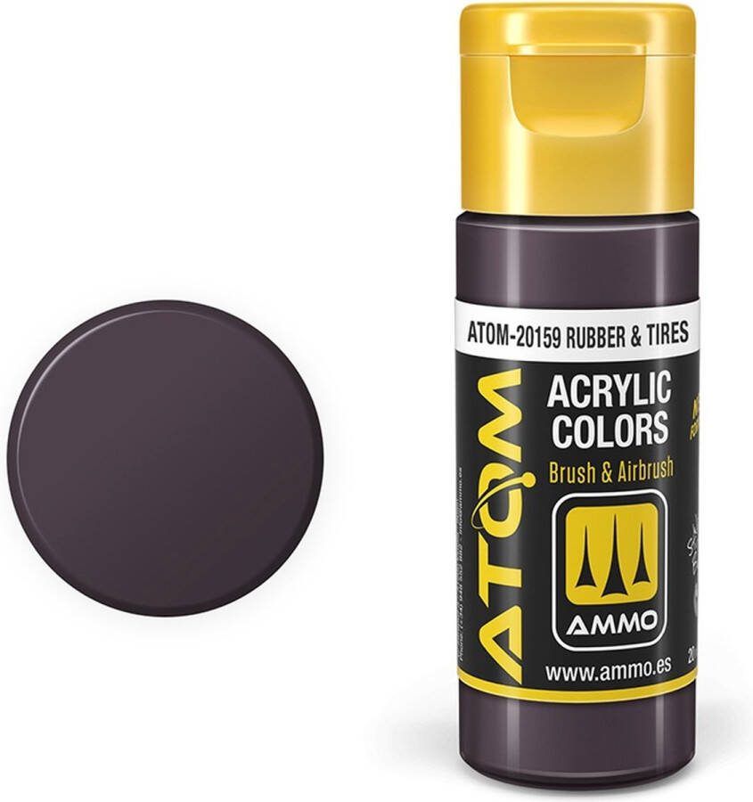 AMMO MIG 20159 ATOM Rubber & Tires Acryl 20ml Verf flesje