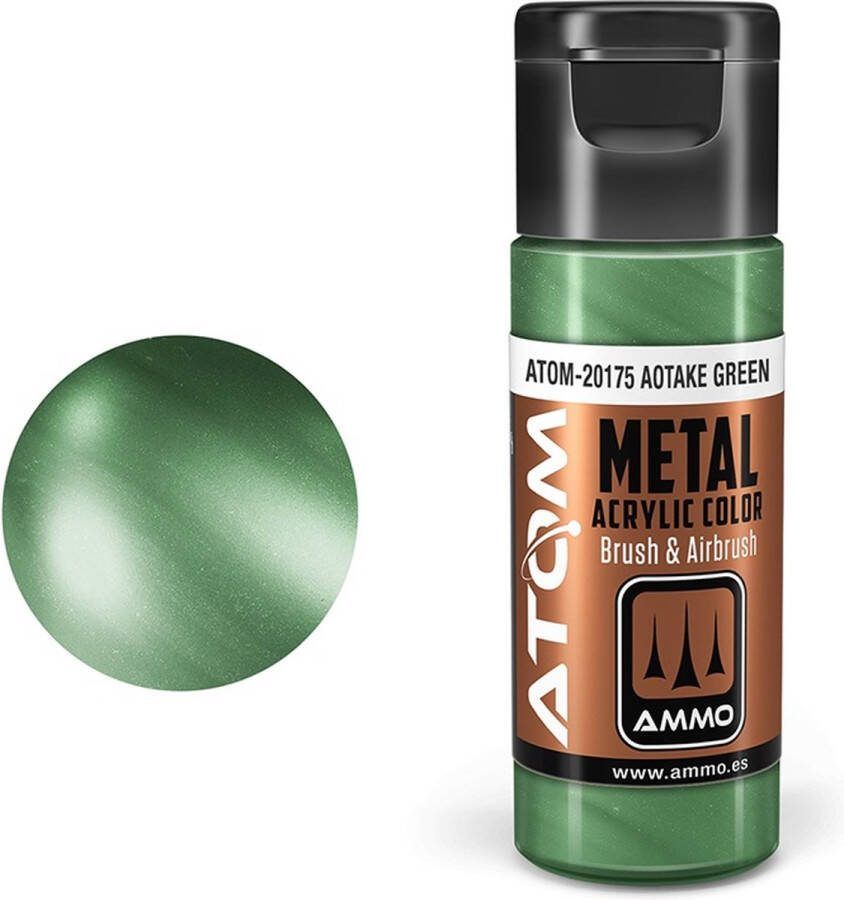 AMMO MIG 20175 ATOM Metallic Aotake Green Acryl 20ml Verf flesje