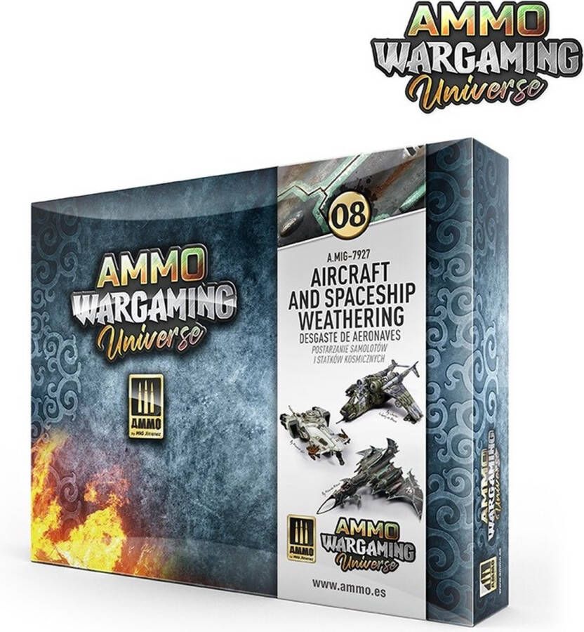 AMMO MIG 7927 Wargaming Universe 08 Aircraft and Spaceship Weathering Effecten set