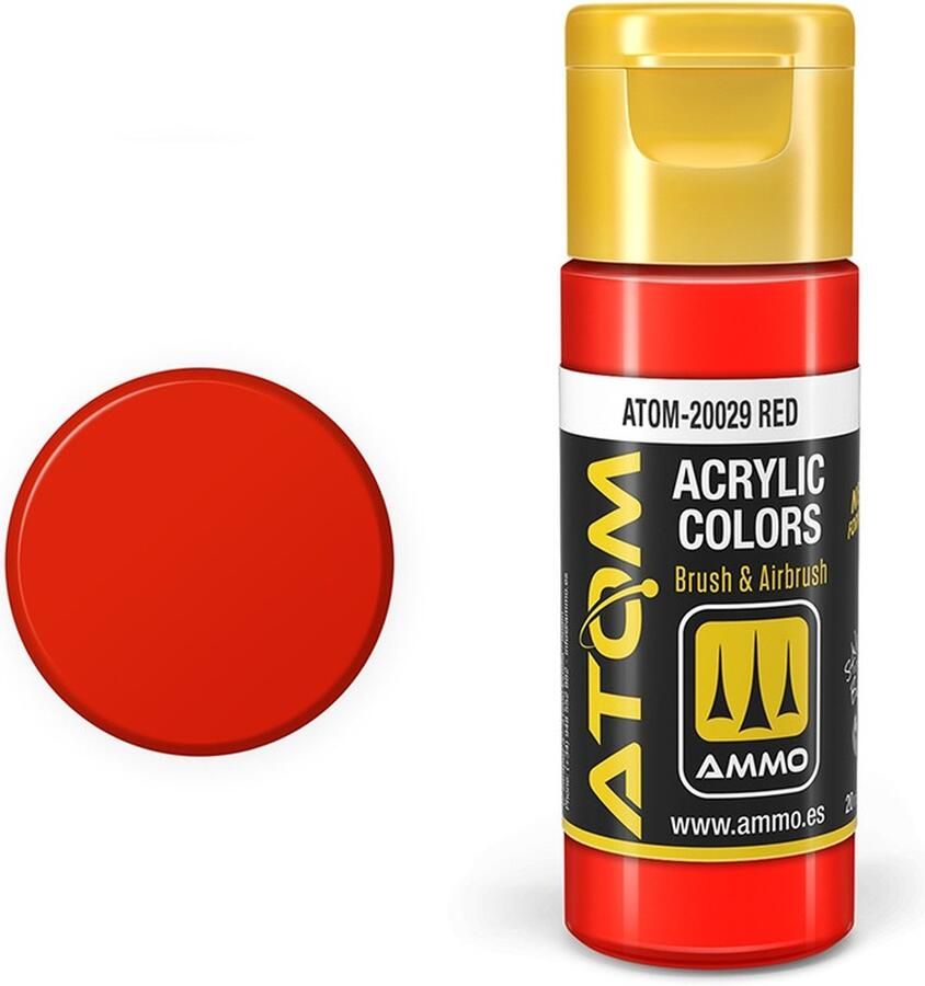 AMMO MIG 20029 ATOM Red Acryl 20ml Verf flesje