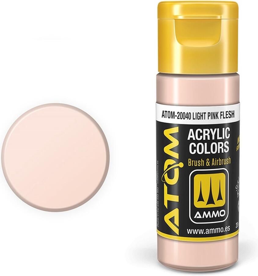 AMMO MIG 20040 ATOM LIGHT Pink Flesh Acryl 20ml Verf flesje