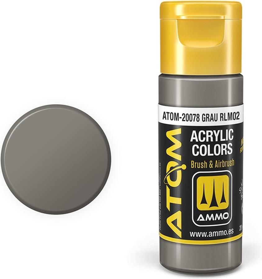 AMMO MIG 20078 ATOM Grau RLM02 Acryl 20ml Verf flesje