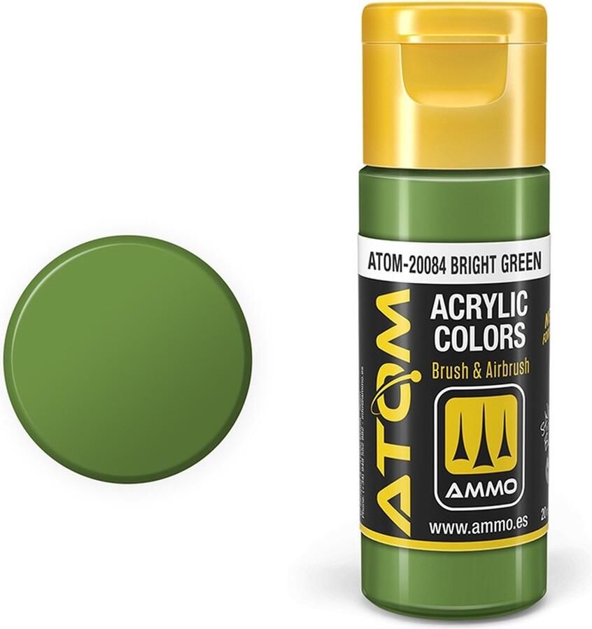AMMO MIG 20084 ATOM Bright Green Acryl 20ml Verf flesje