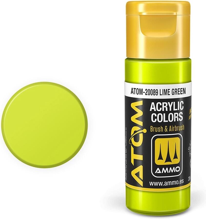 AMMO MIG 20089 ATOM Lime Green Acryl 20ml Verf flesje
