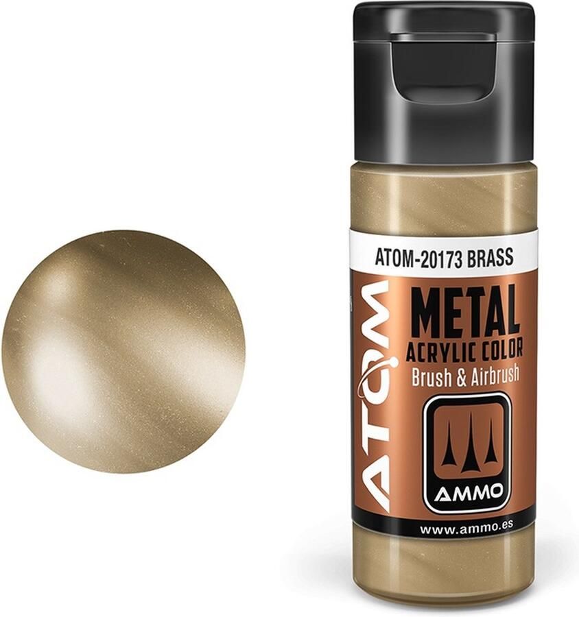 AMMO MIG 20173 ATOM Metallic Brass Acryl 20ml Verf flesje