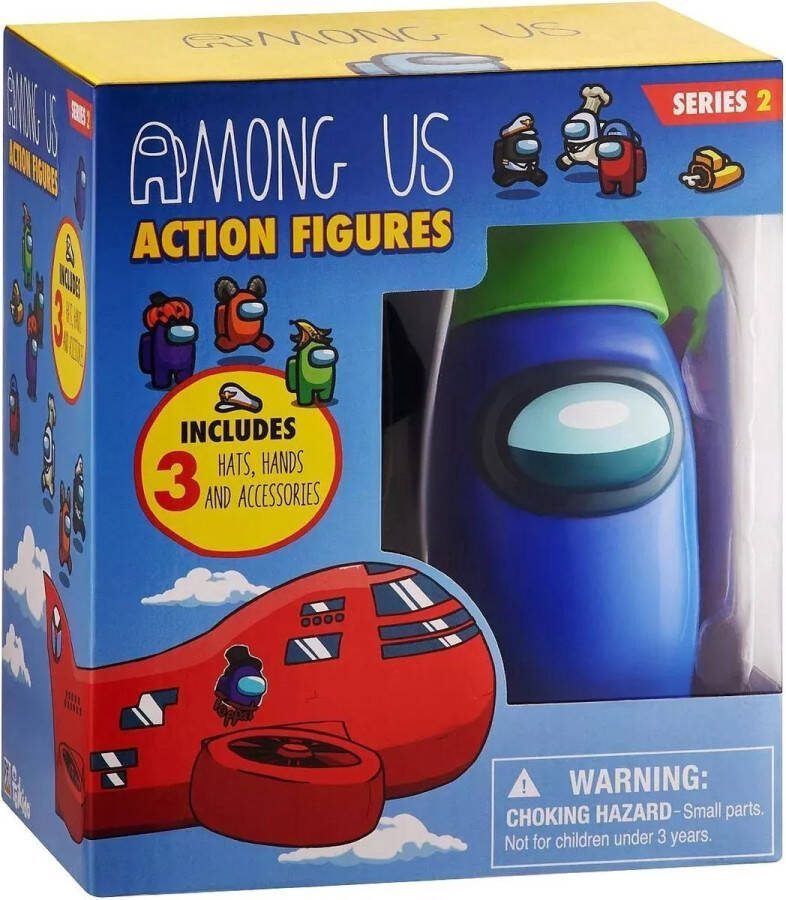Among Us actiefiguur blauw 12 cm Met cadeauverpakking Game merchandise